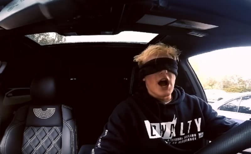 Driving with a blindfold is technically illegal pretty much everywhere but only legislated in Alabama, and Luxembourg 