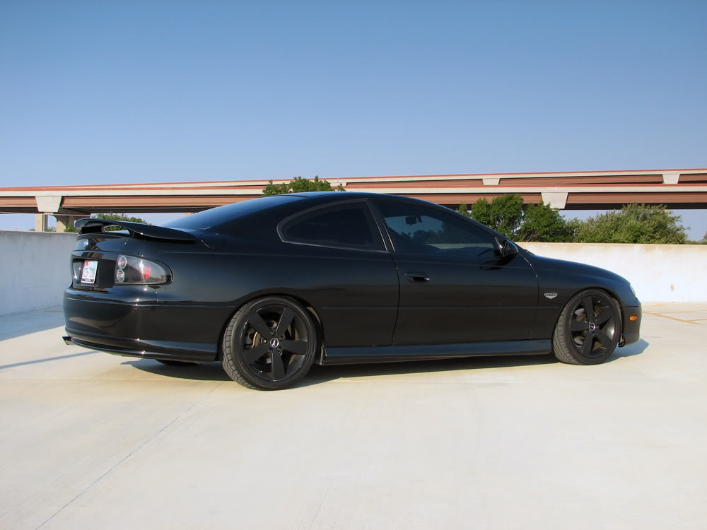 Pontiac GTO Black rear three quarter view