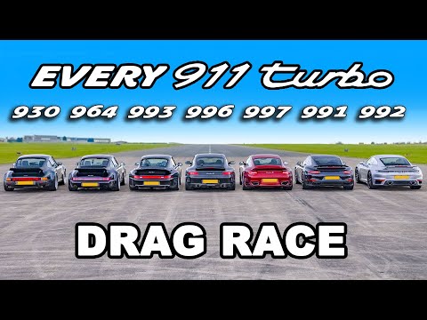 Porsche 911 Turbo generations DRAG RACE