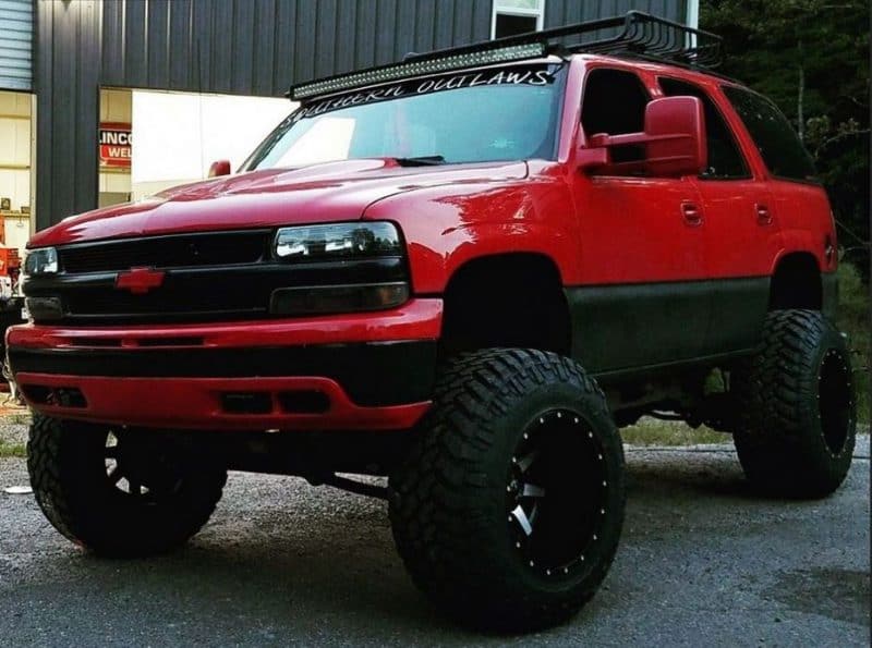 red chevy tahoe 2001 lifted